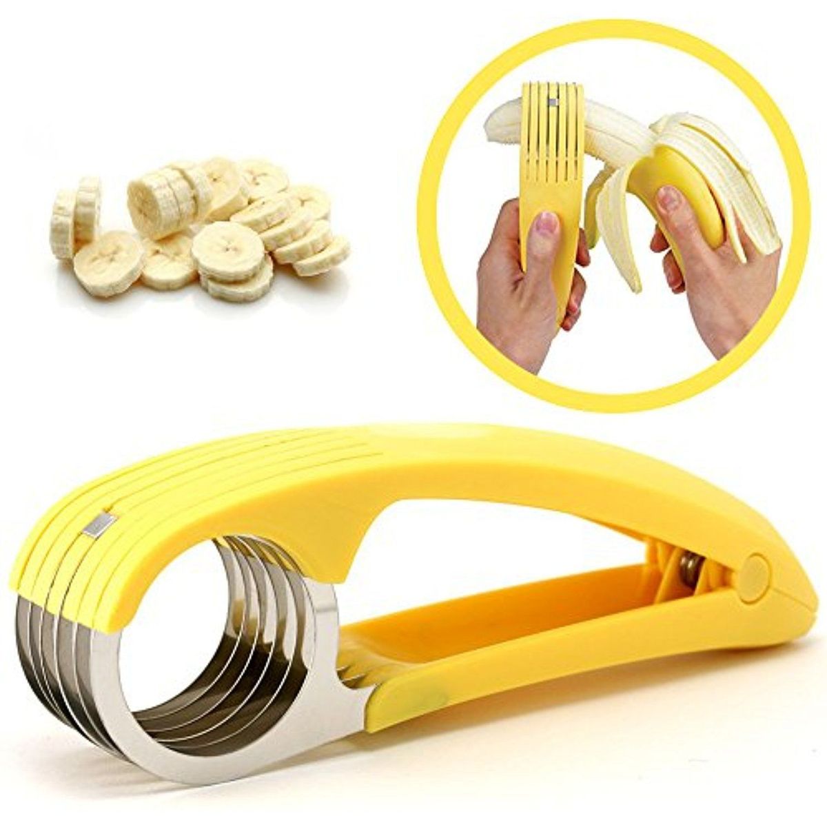 OEM - x 5 Cortador Rebanador de Platano Banana Util y Practico