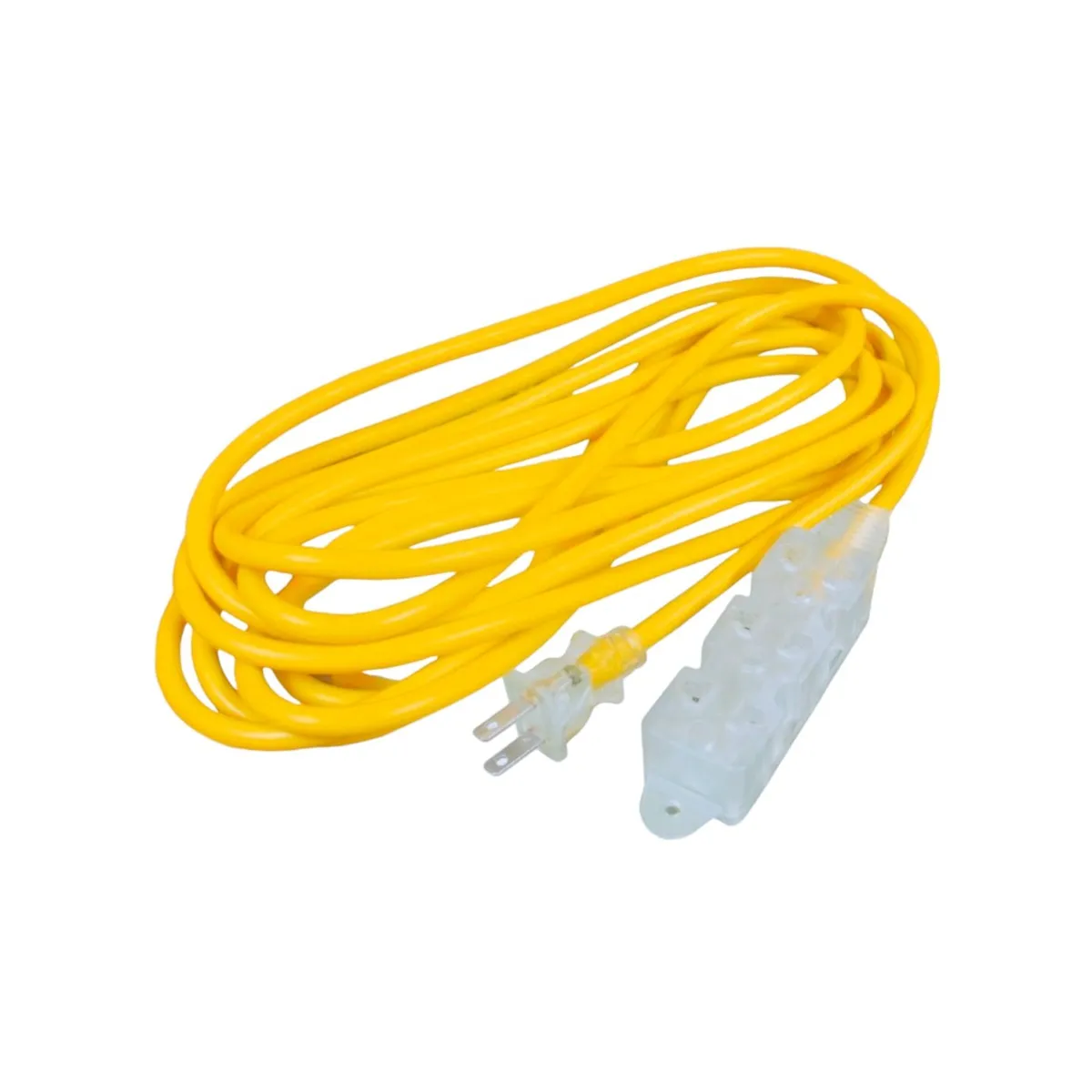 GENERICO - Extensión Electrica Vulcanizado 30 Metros x 3 Tomas Amarillo EUROLITE