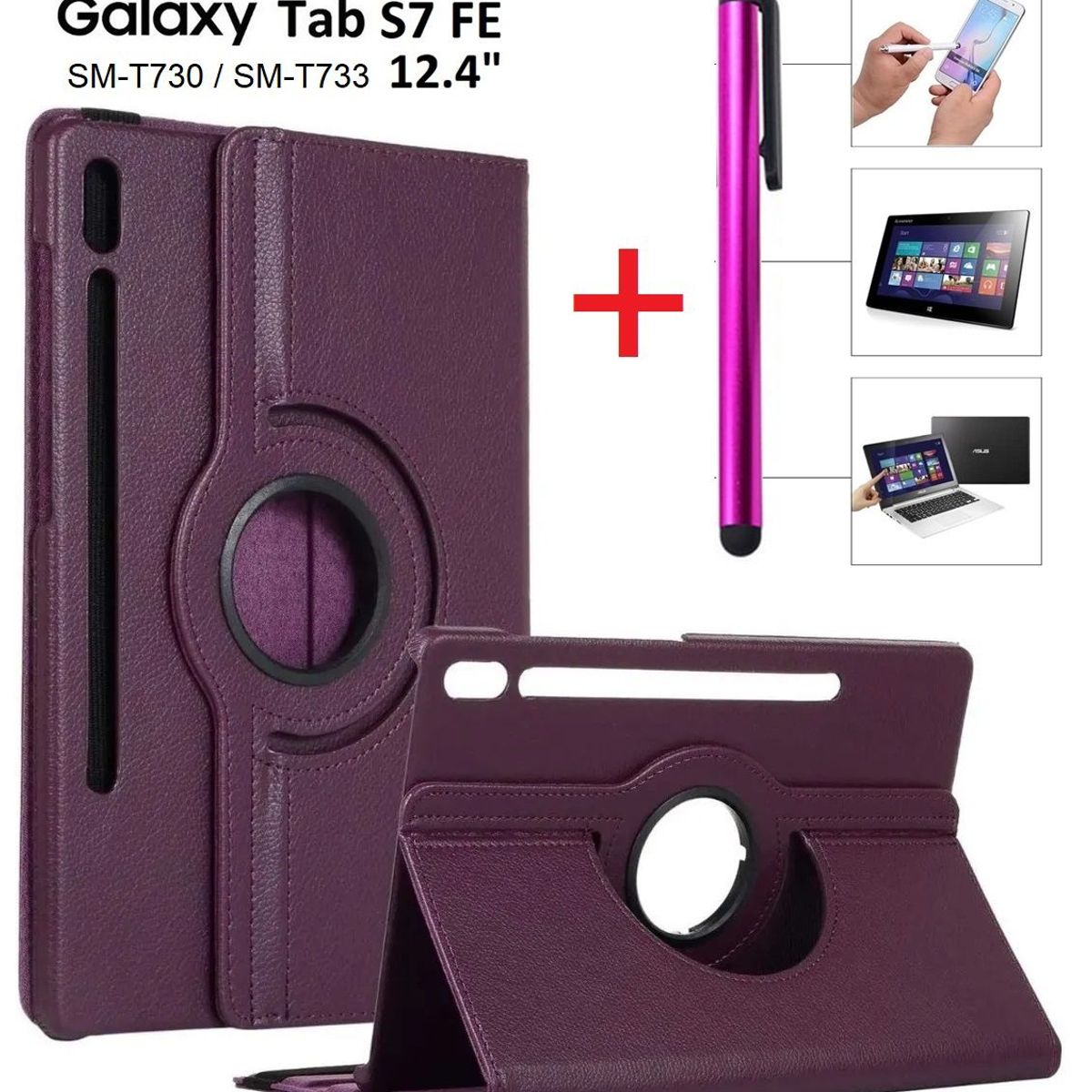 GENERICO - Funda Case 360°  Lapiz Optico para Samsung Tab S7 Fe 124 SM-T730