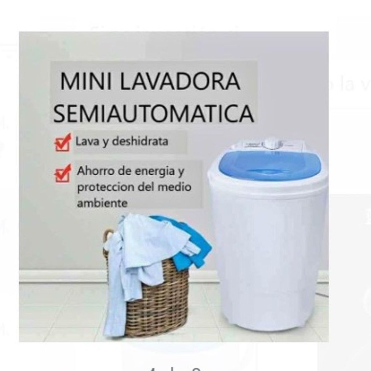 GENERICO - Mini lavadora de ropa portátil compacto de Calidad