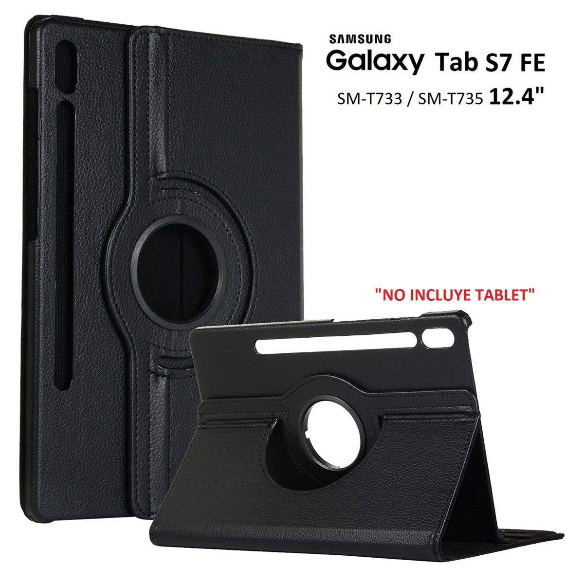 GENERICO - Funda Giratoria para Samsung Tab S7 Fe 124 SM-T730 Case Flip Cover
