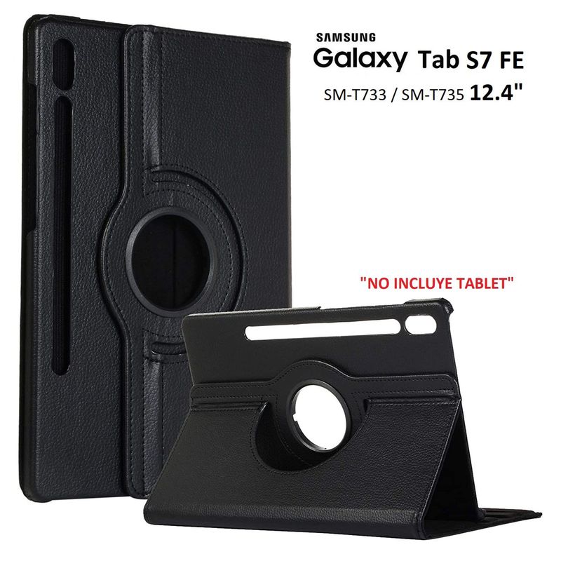 GENERICO - Funda Giratoria para Samsung Tab S7 Fe 124 SM-T730 Case Flip Cover