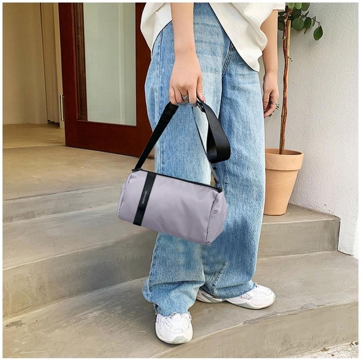 MINARI - Maletín Deportivo Bolso de Viaje Morral Impermeable Lila D54