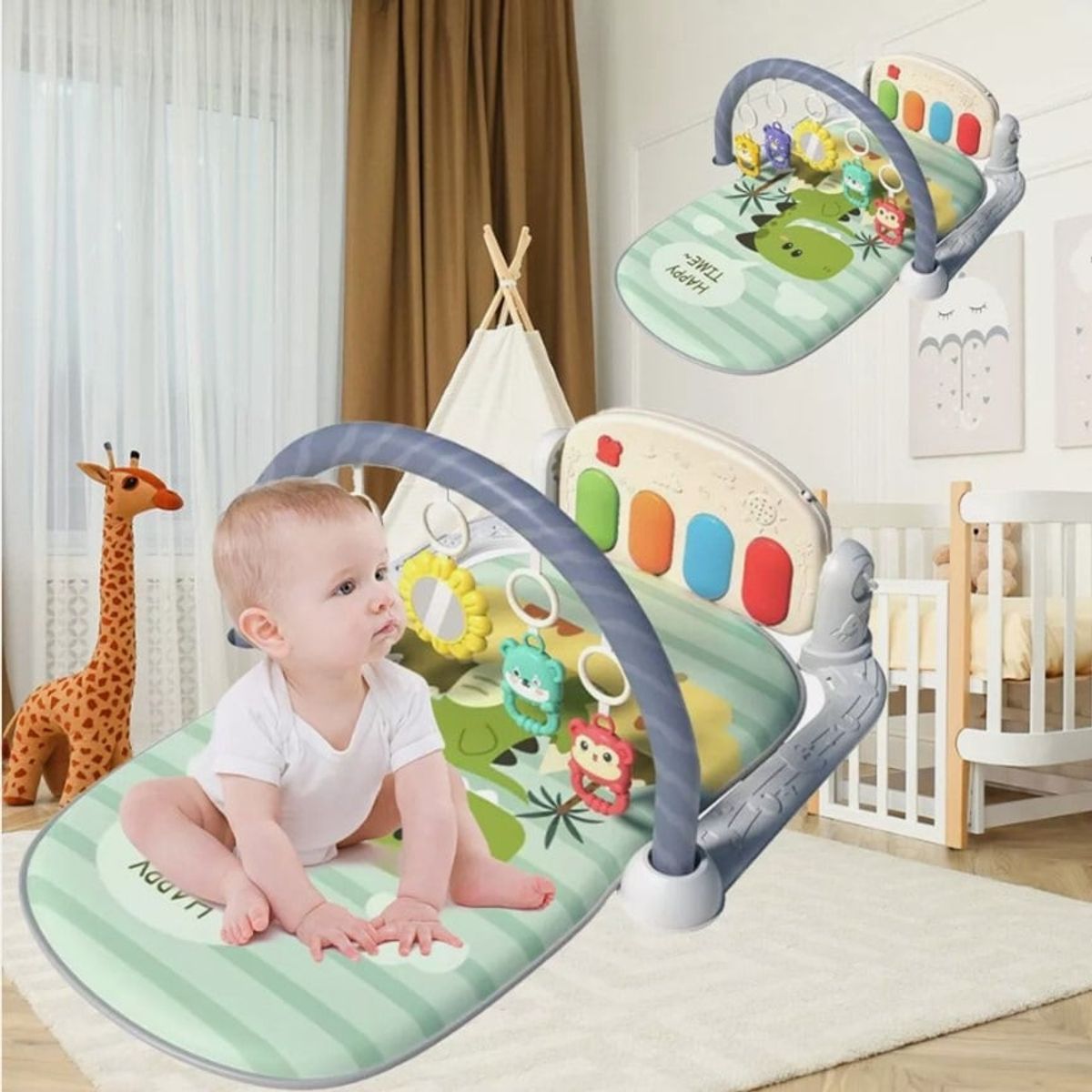 GENERICO - GIMNASIO MULTIFUNCIONAL -DIDACTICO MUSICAL PARA BEBE 3 EN 1