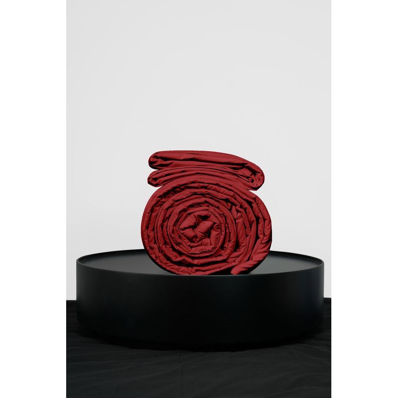 COBITEX HOME - Plumón Hipoalergénico + Funda Plumón 1 plaza Rojo Cobitex 100% algodón.