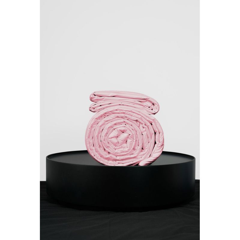 COBITEX HOME - Plumón Hipoalergénico + Funda Plumón 1.5 plazas Rosado Cobitex 100% algodón.