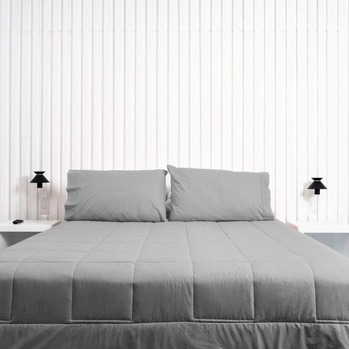 COBITEX HOME - Plumón Hipoalergénico + Funda Plumón 2 plazas Plomo Cobitex 100% algodón