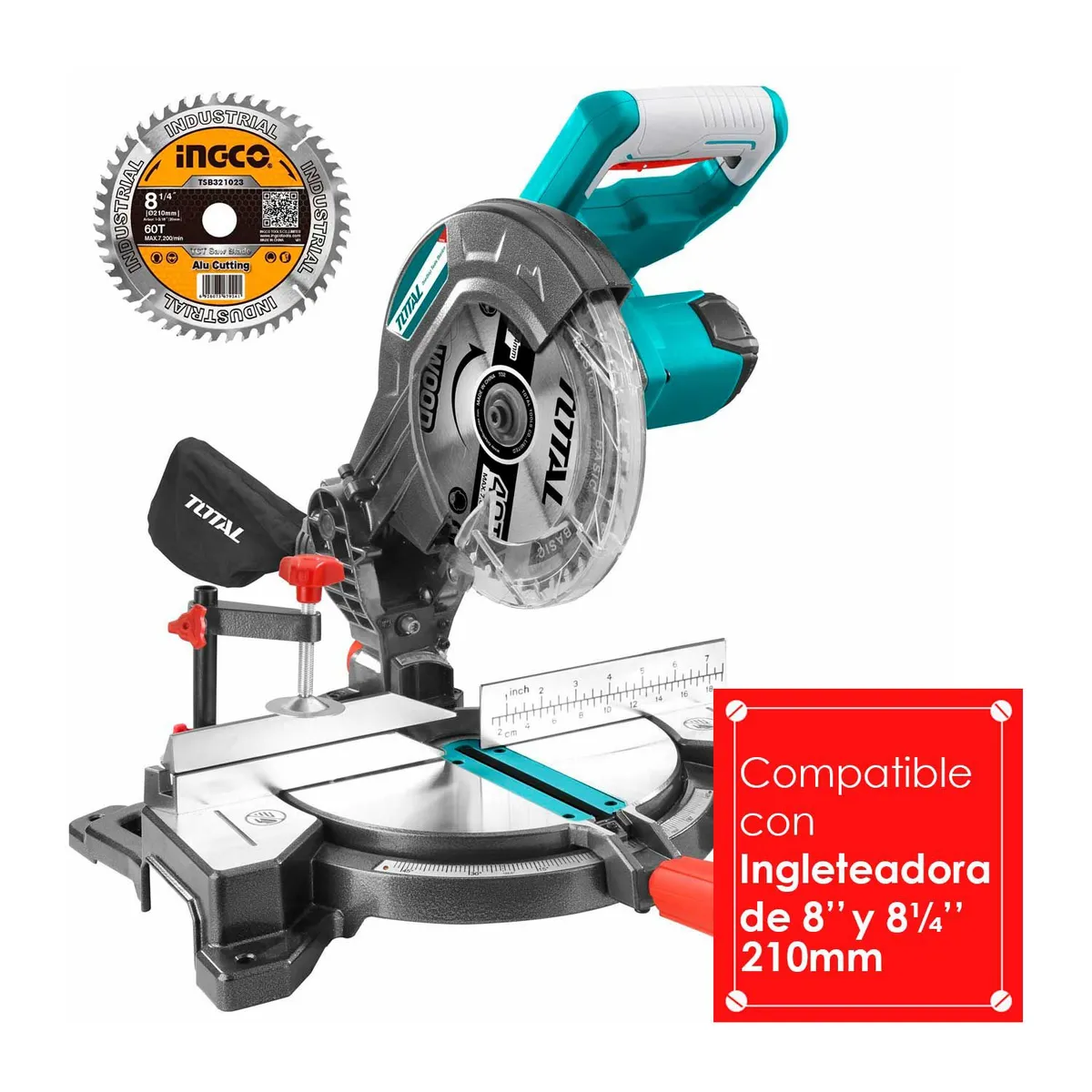INGCO TOOLS - DISCO CORTE ALUMINIO 8¼' INGLETADORA INGCO 60 DIENTES MADERA