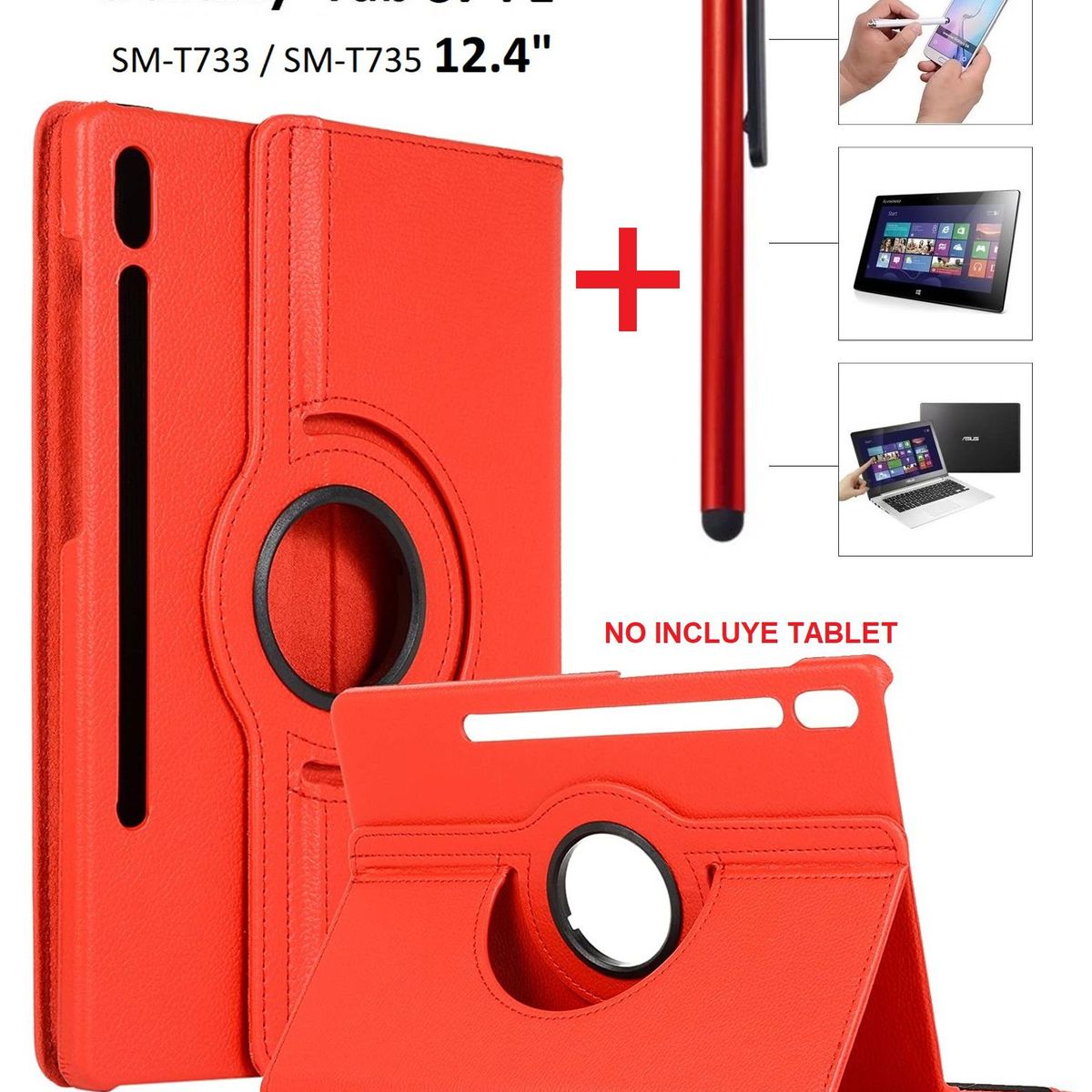 GENERICO - Funda Case 360° Y Lapiz Optico para Samsung Tab S7 Fe 124 SM-T730