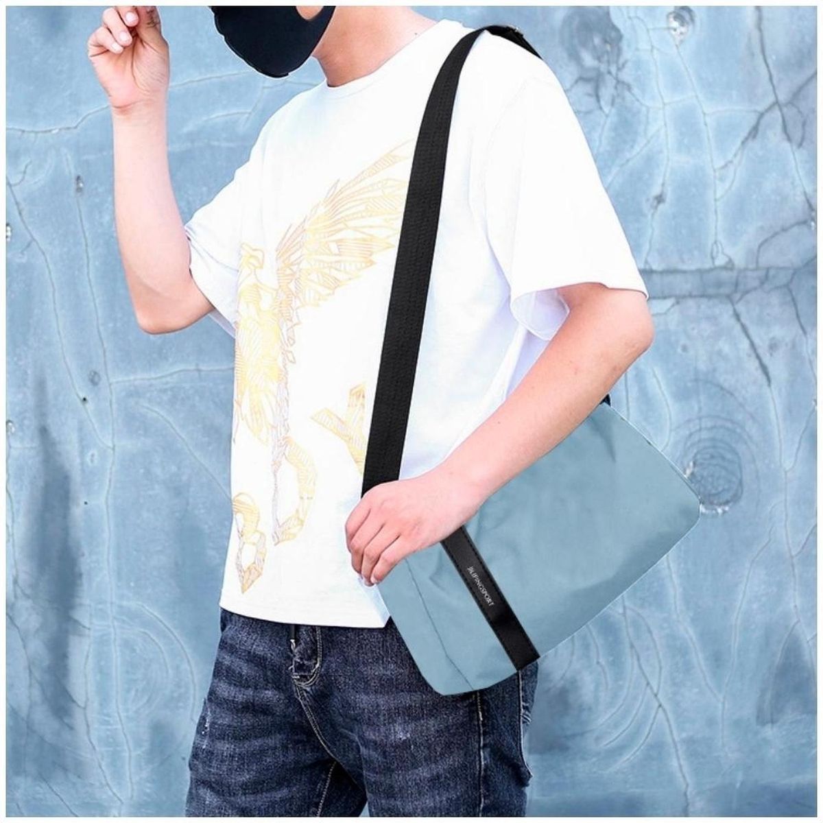 MINARI - Maletín Deportivo Bolso de Viaje Morral Impermeable Azul Claro D54