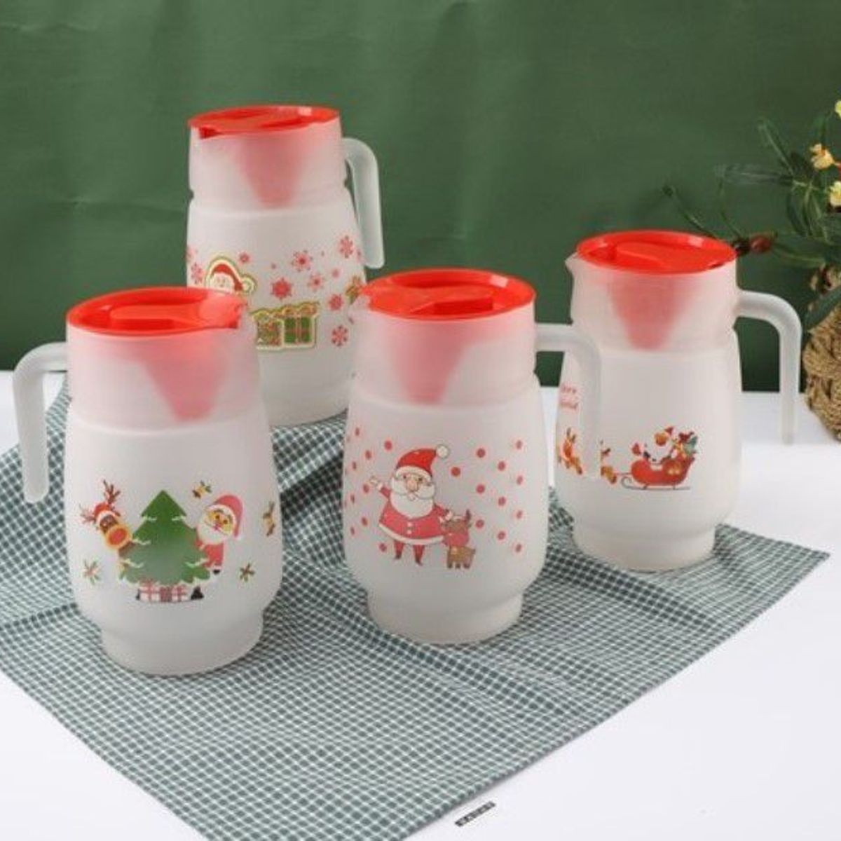 GENERICO - Jarra Navideñas  Con Tapa