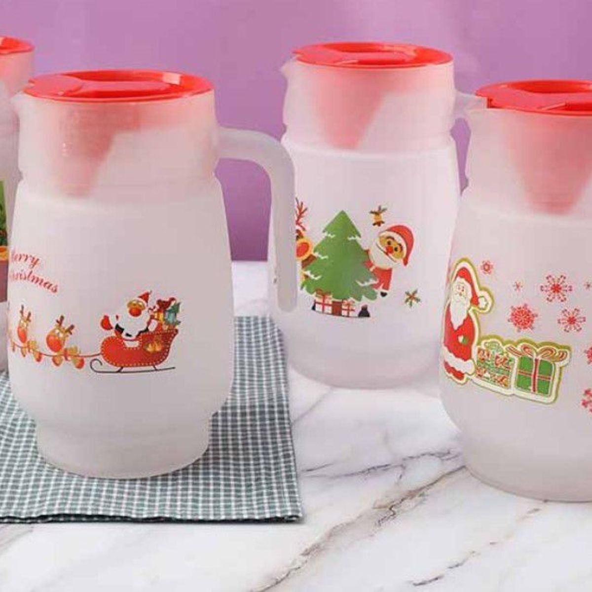 GENERICO - Jarra Navideñas  Con Tapa