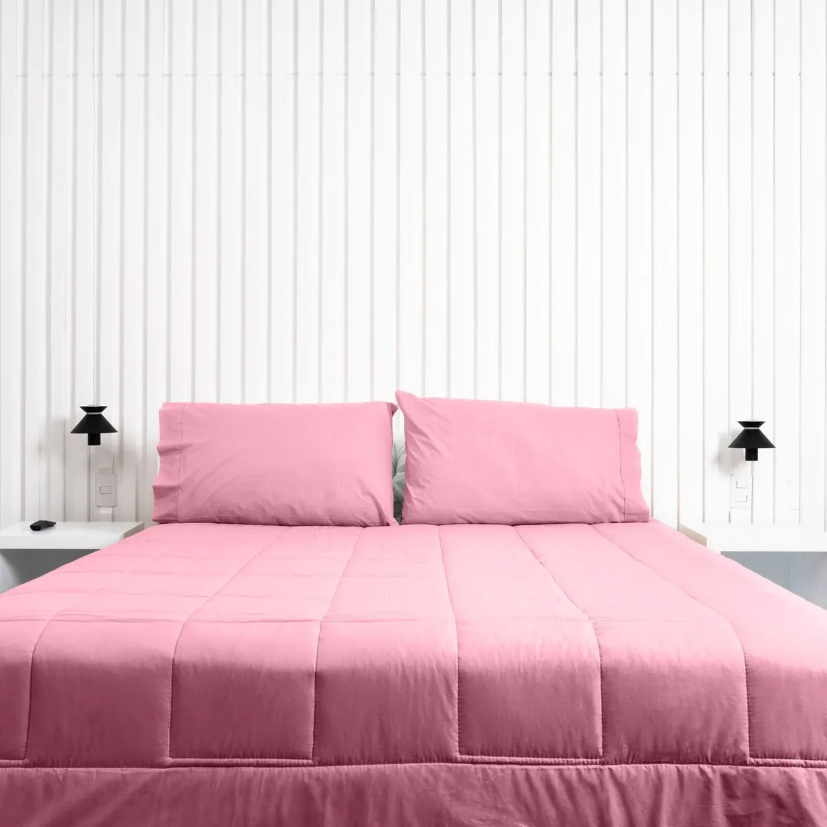 COBITEX HOME - Plumón Hipoalergénico + Funda Plumón 1.5 plazas Palo Rosa Cobitex 100% algodón.