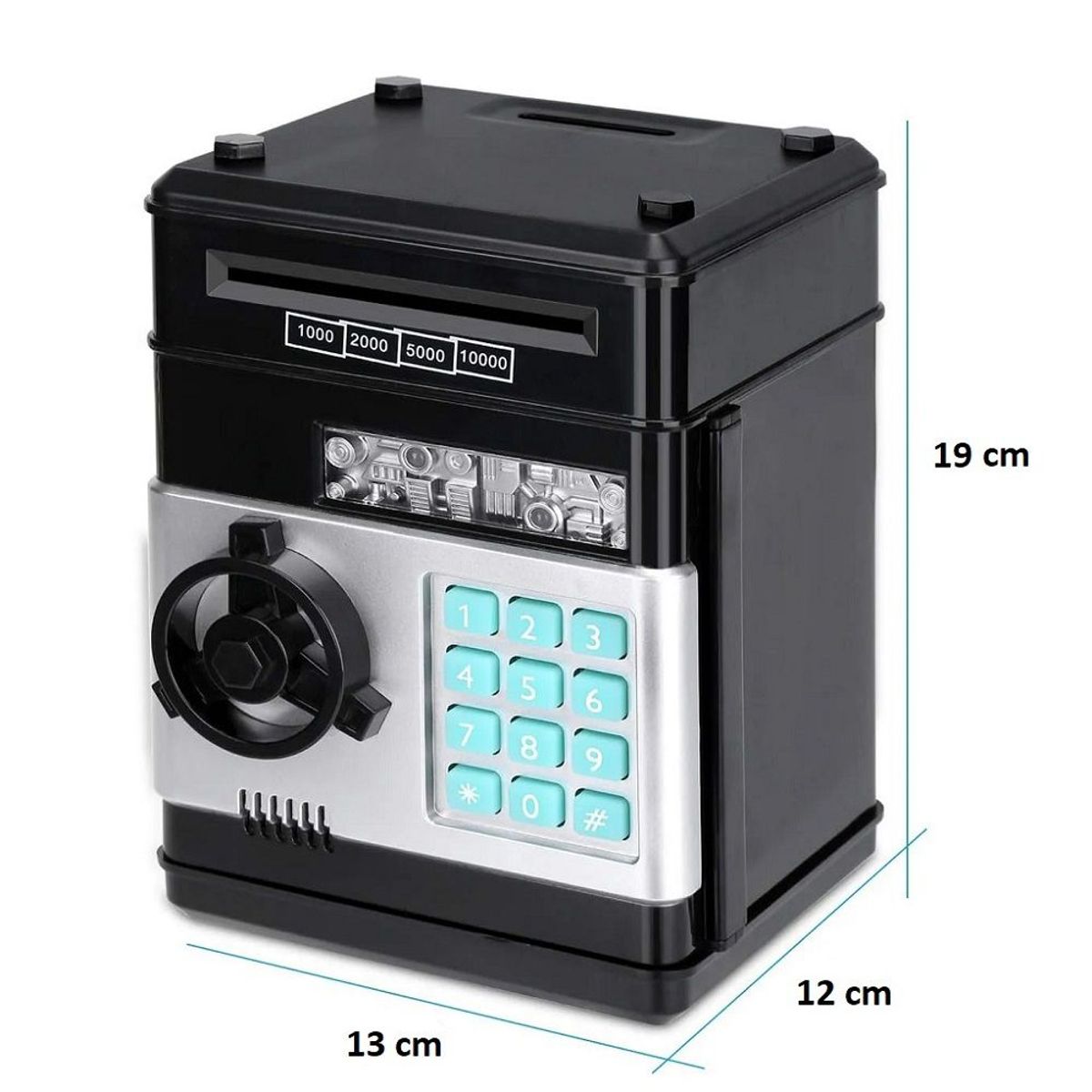 GENERICO - Alcancía Electrónica Modelo Caja Fuerte Color Negro