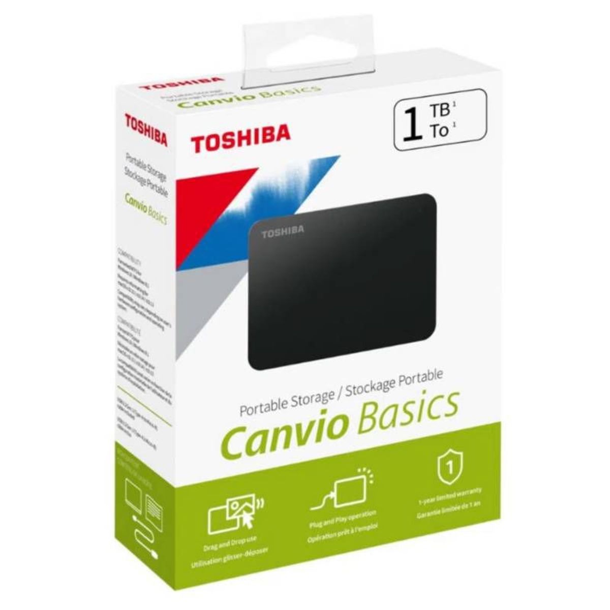 TOSHIBA - Disco Externo Toshiba 1TB 3.0 Canvio Basic 3.0