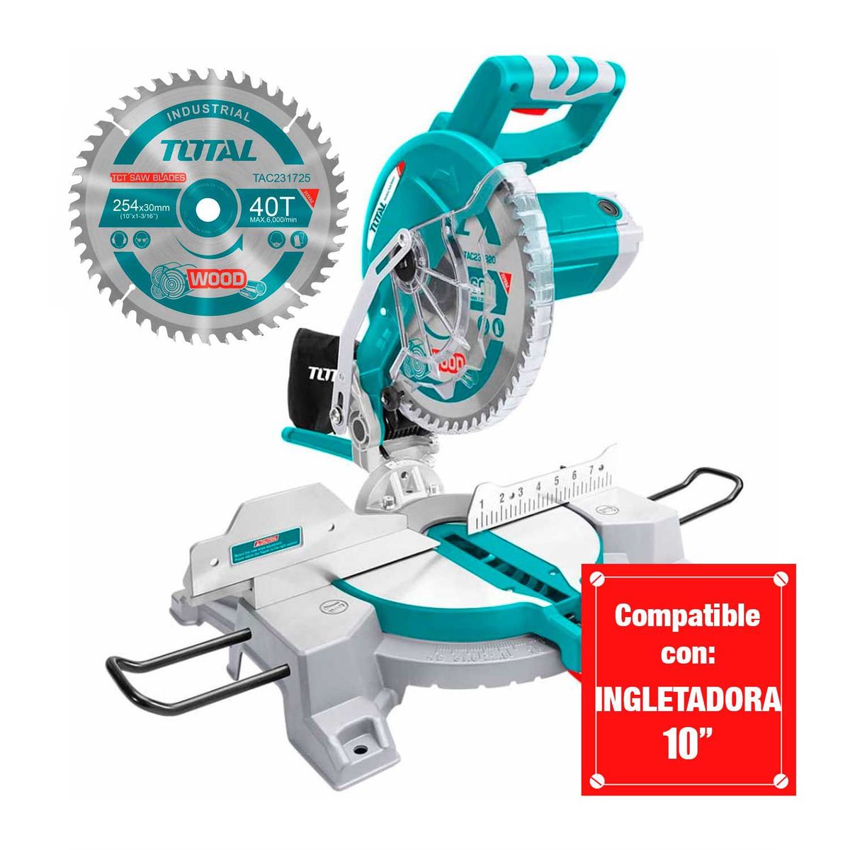TOTAL TOOLS - DISCO CORTE MADERA 10'' TOTAL INGLETADORA 40 DIENTES