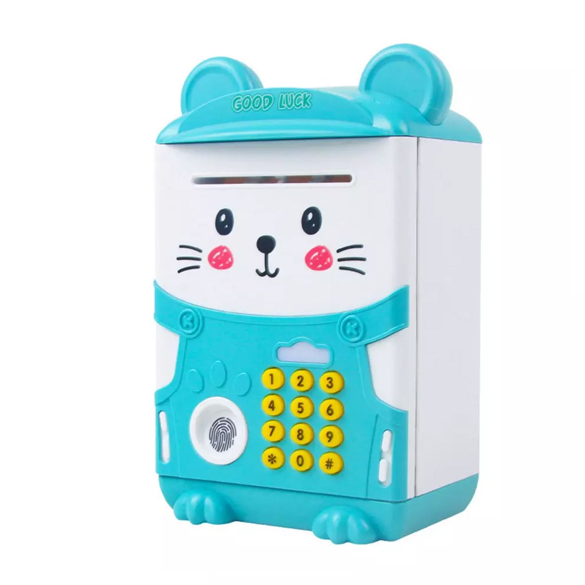 GENERICO - Alcancía Electrónica  Para niños Diseño Gatito Color Celeste