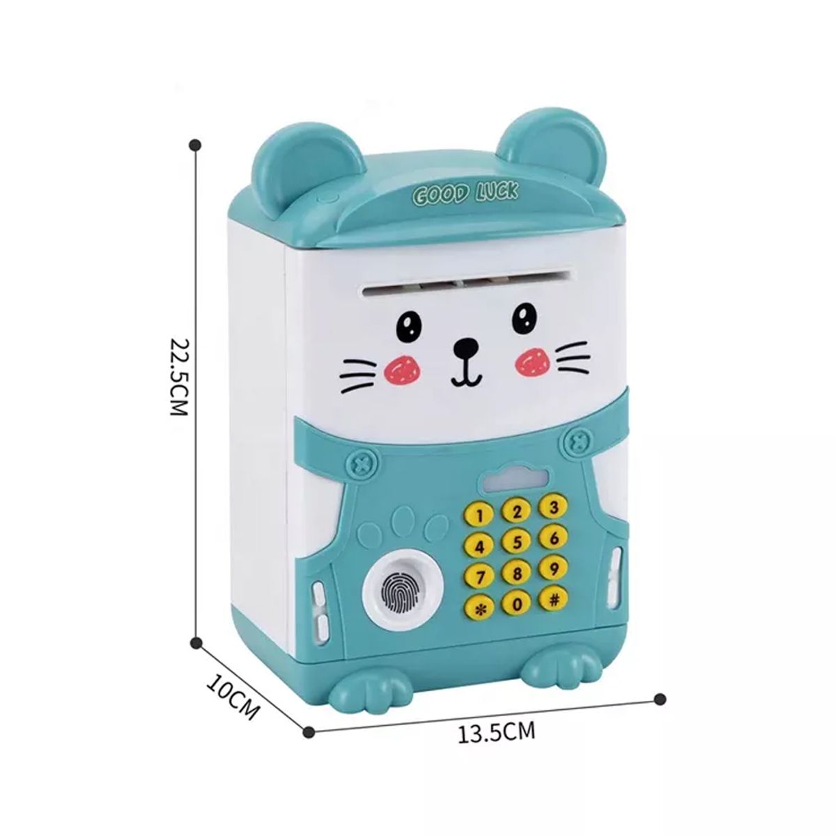 GENERICO - Alcancía Electrónica  Para niños Diseño Gatito Color Celeste