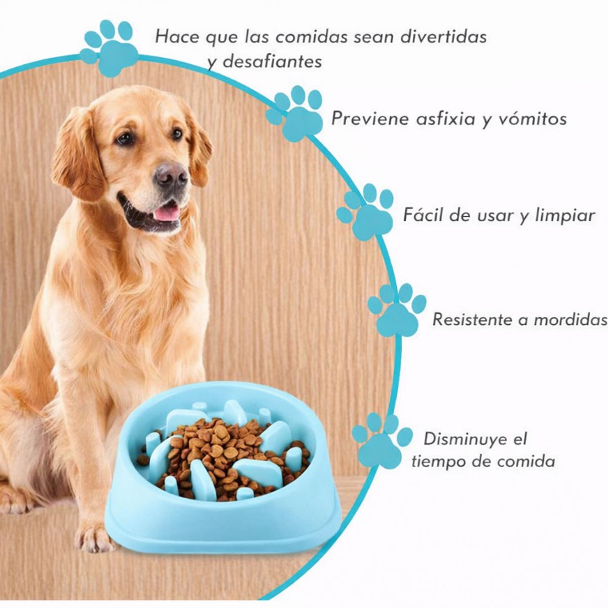 Bowl Antideslizante Entrenamiento Alimentación Lenta Mascotas, marca GENERICO - Foto 2