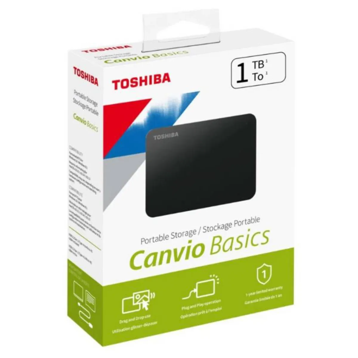 TOSHIBA - Disco Externo Toshiba 1TB 3.0 Canvio Basic 3.0