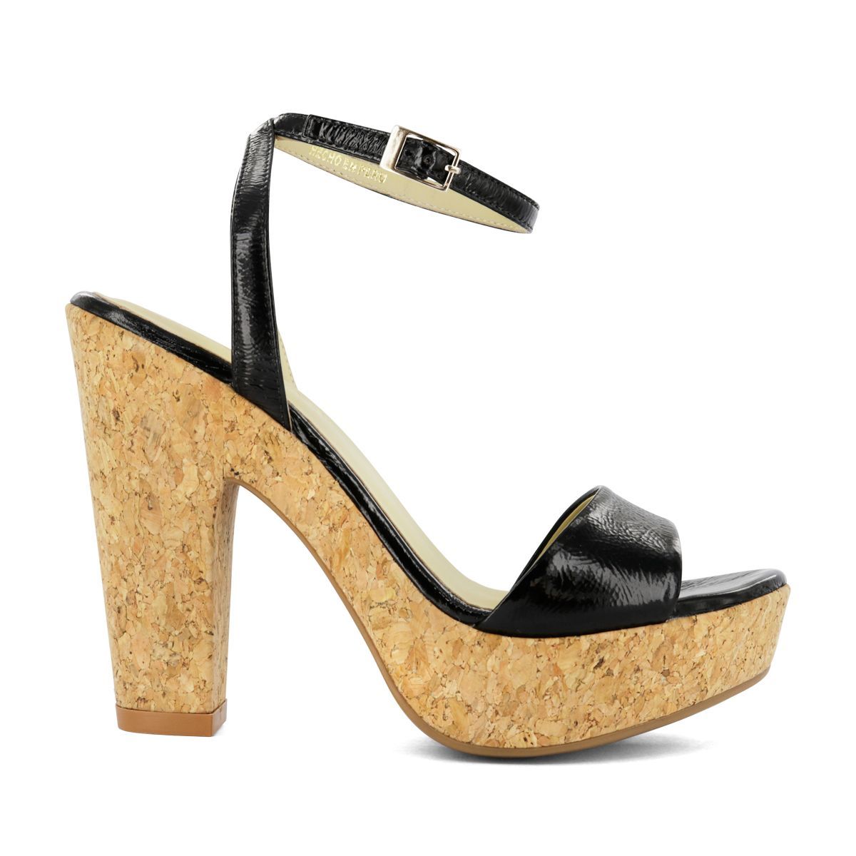 SESTRA - Sandalia con Taco Mujer Sestra Maxin02 Negro Cuero Charol