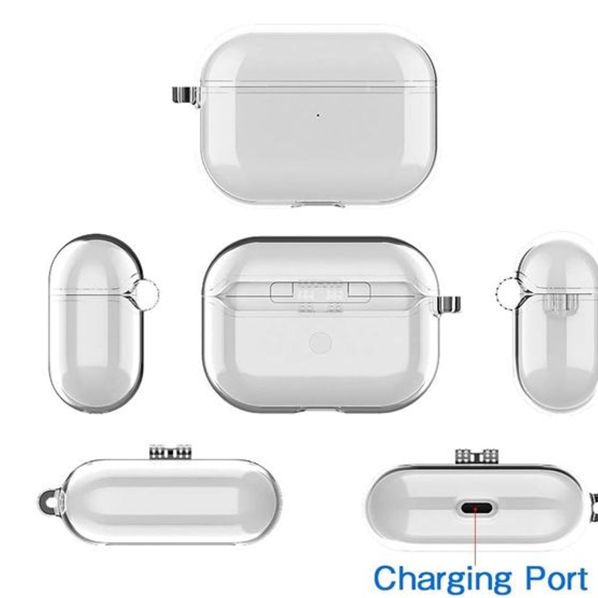 GENERICO - Funda Tpu Shock- Absorbing Para Airpods Pro - Transparente