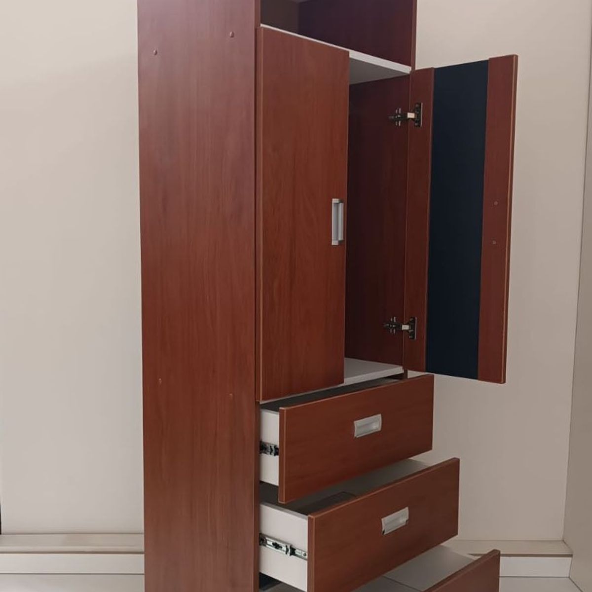 GENERICO - ROPERO 2 PUERTAS COLOR CEDRO