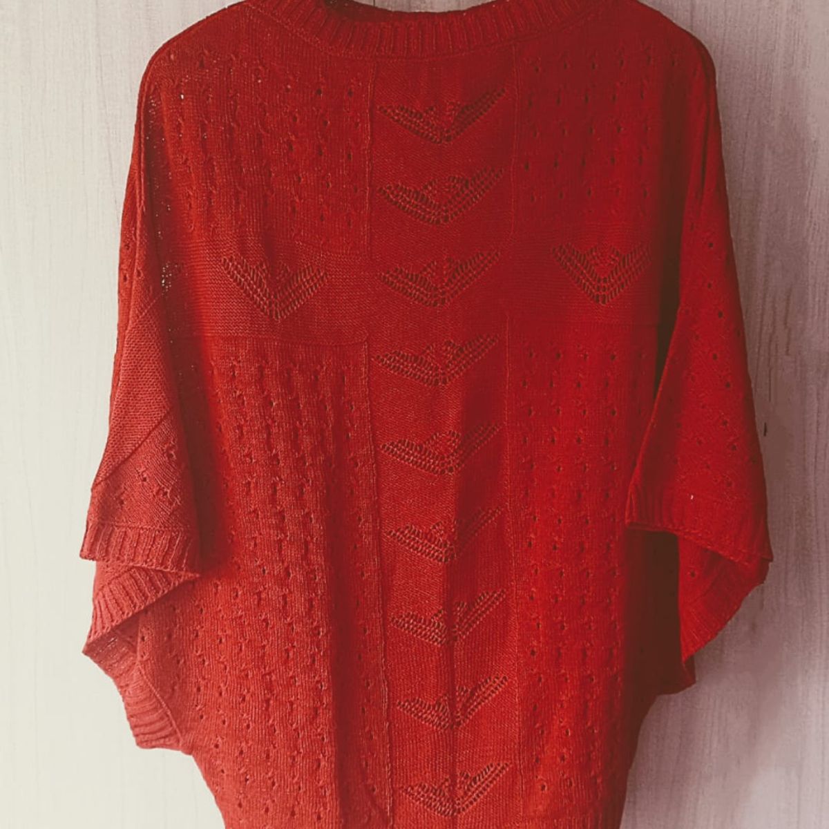 GENERICO - Chompa Calada Roja mujer Mandalay Knits