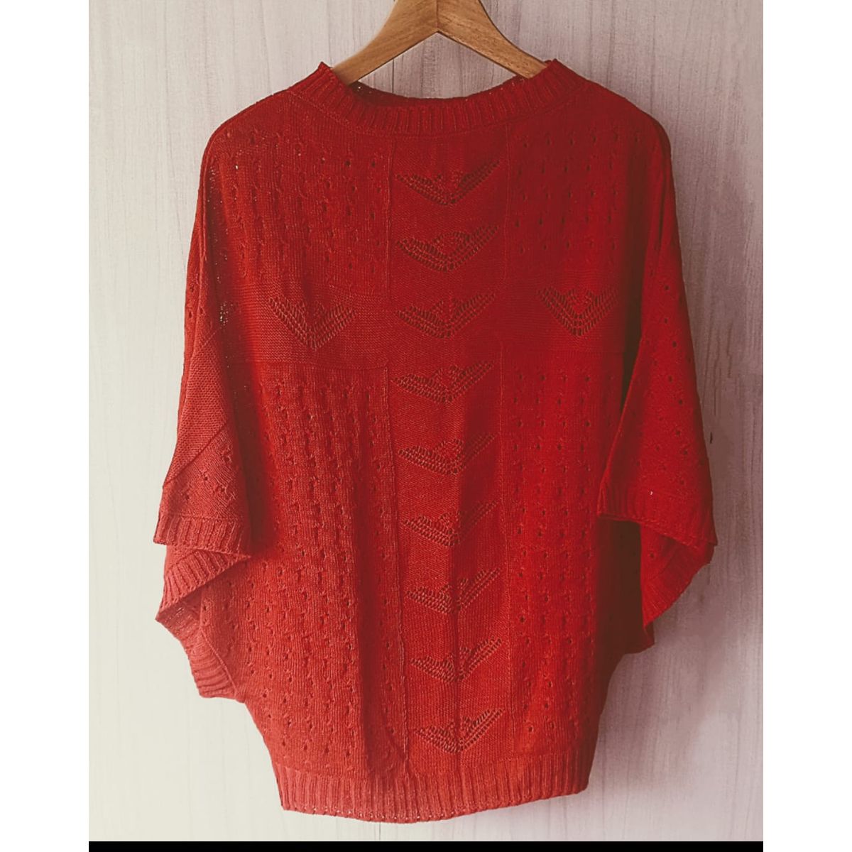 GENERICO - Chompa Calada Roja mujer Mandalay Knits