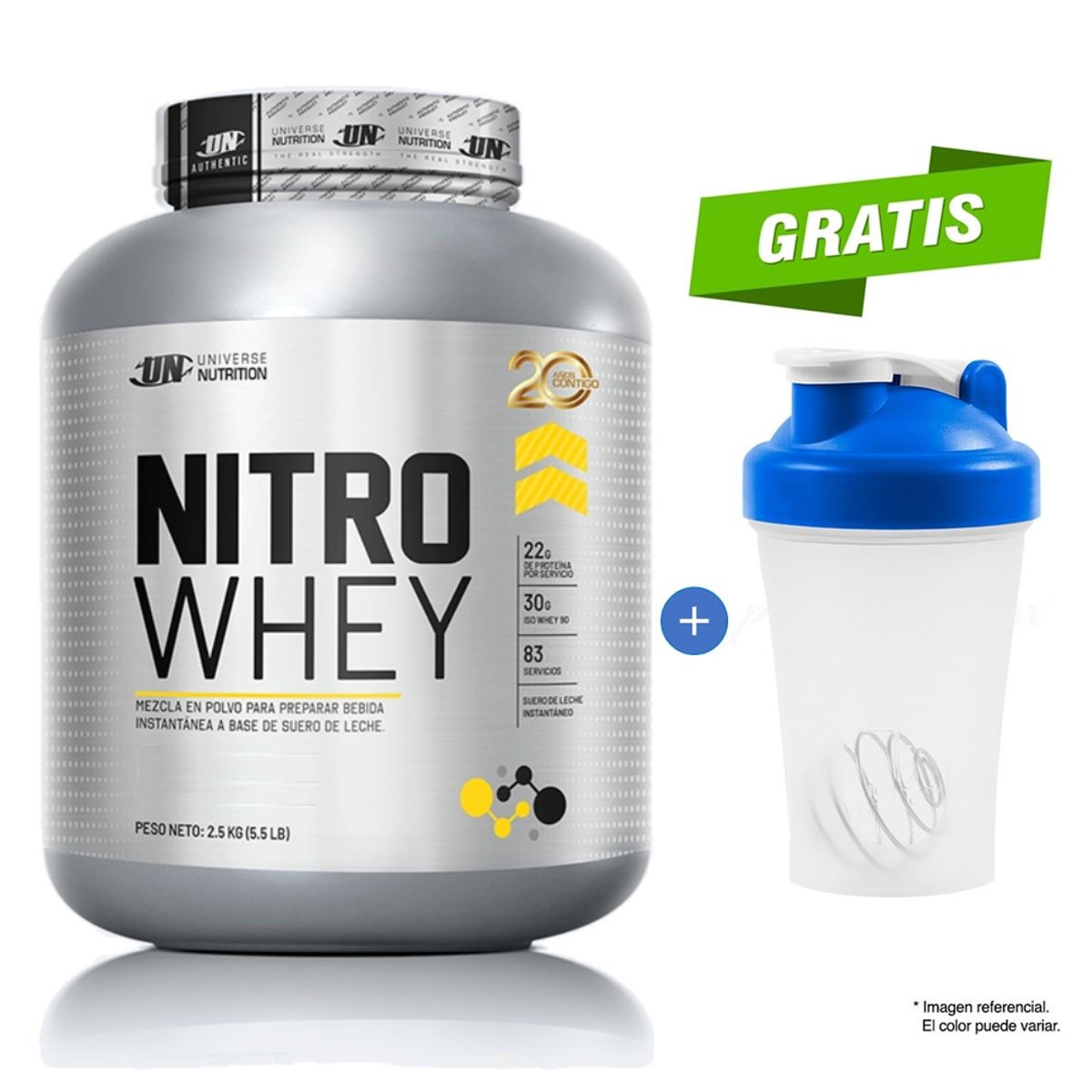 Universe Nutrition - Nitro Whey UN Universe Nutrition 2.5 Kg Cookies Suero De Leche