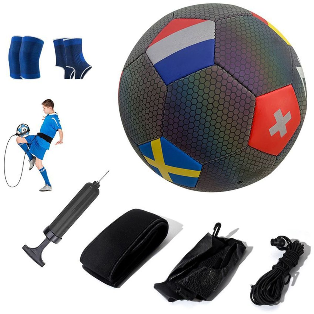 PUREPOWER - Pelota de Fútbol Soccer Set Con Cinturón de entrenamiento-5
