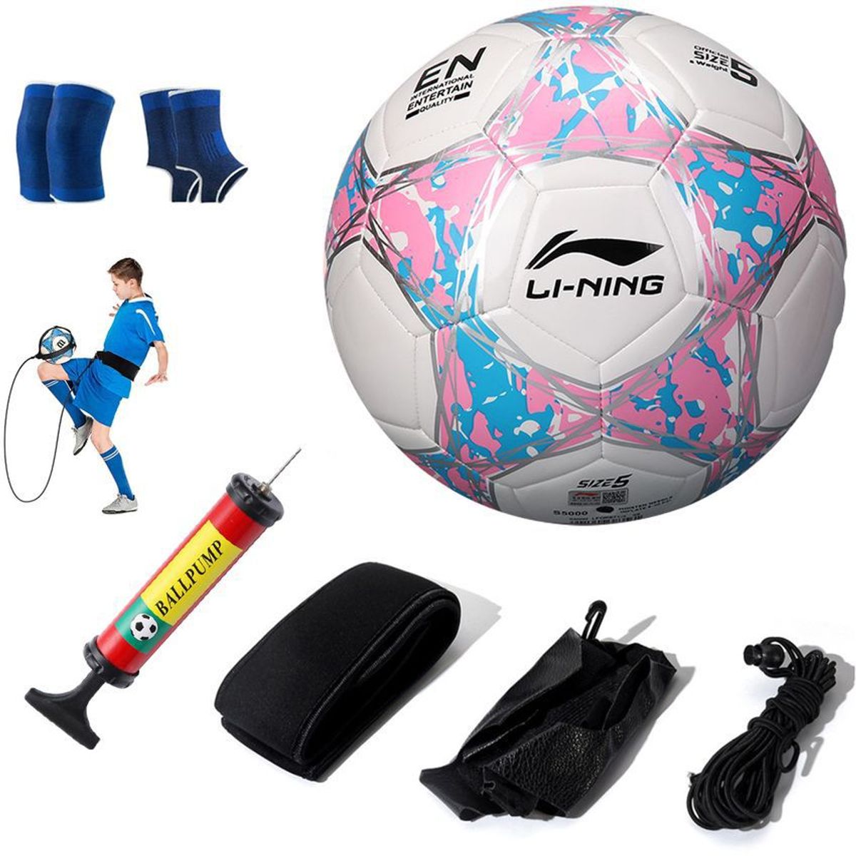 PUREPOWER - Pelota de Fútbol Soccer Set Con Cinturón de entrenamiento-5