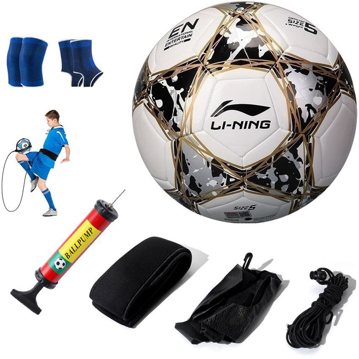 PUREPOWER - Pelota de Fútbol Soccer Set Con Cinturón de entrenamiento-5