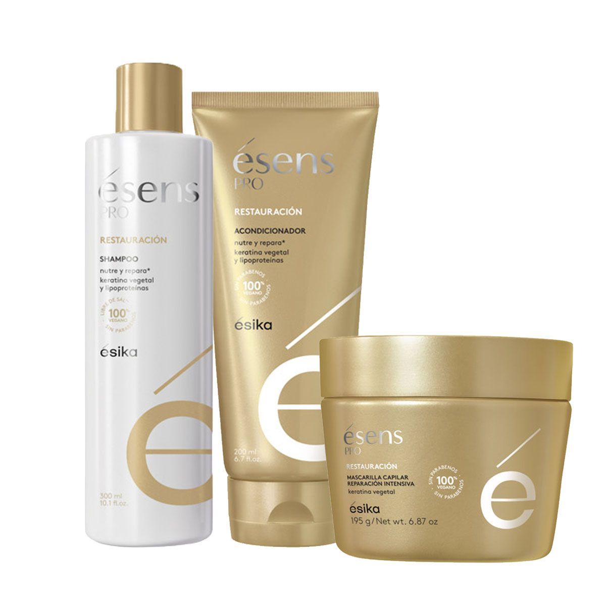 ESIKA - ésens Pro Restauración Shampoo con Acondicionador y Mascarilla