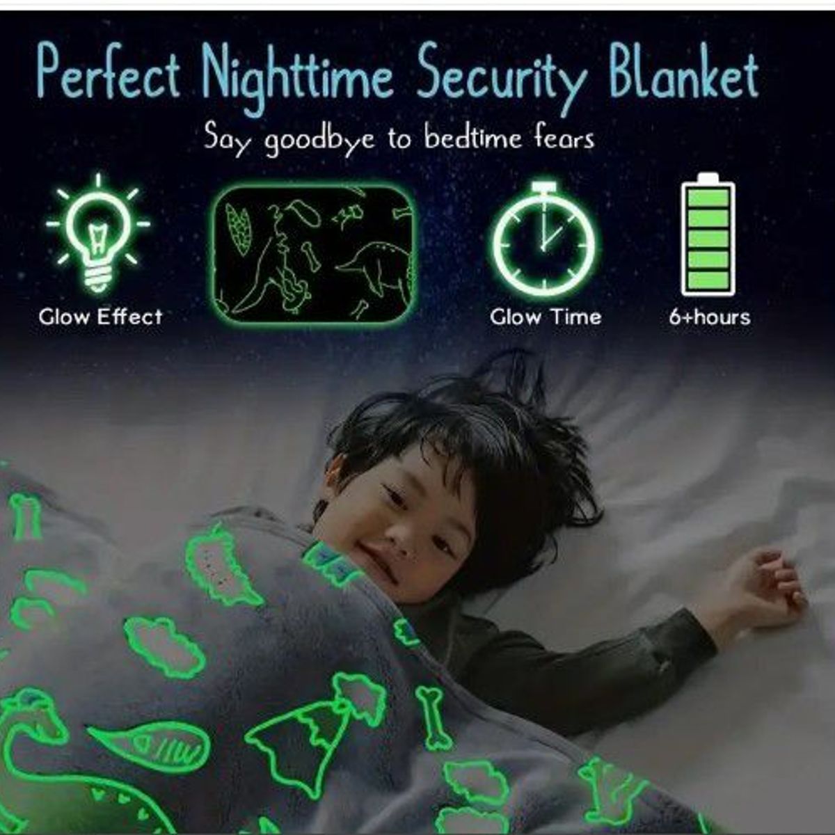 GENERICO - Manta luminosa  Dinosaurio