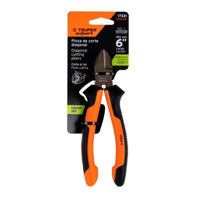 TRUPER - Alicate corte Diagonal 6" COMFORT GRIP PROF 17331 TRUPER