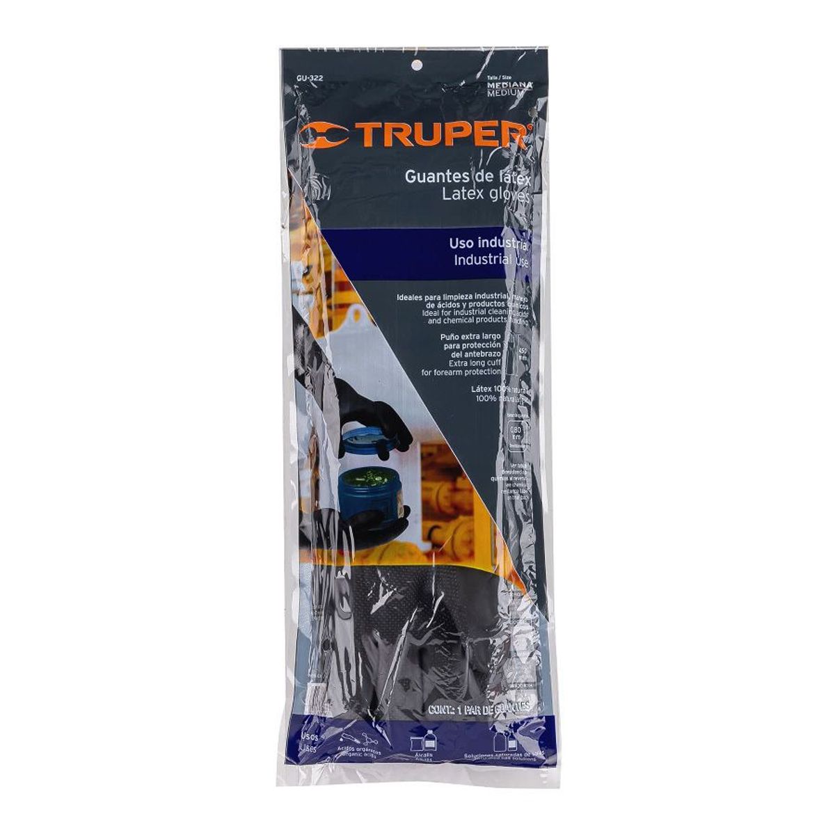 TRUPER - Guante de Latex X-Largo Industrial T/L 14269 TRUPER