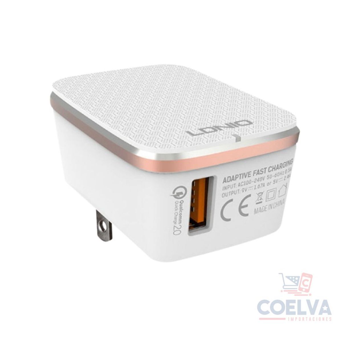 LDNIO - Cargador de pared LDNIO A1204Q carga rápida 18w QC 3.0 Tipo C