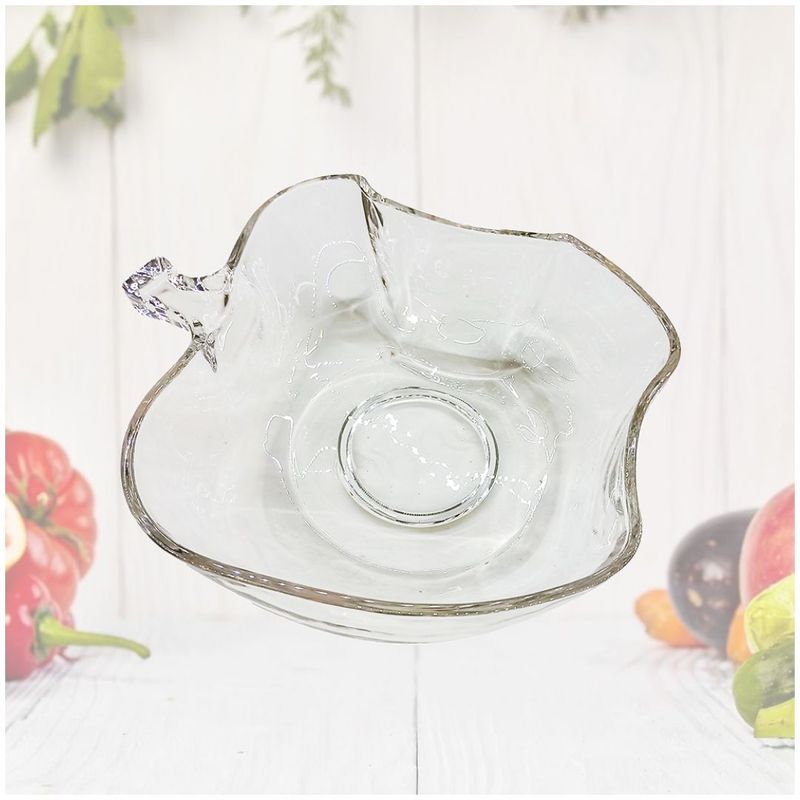 INSPIRA - Frutero de cristal con manzana mordida