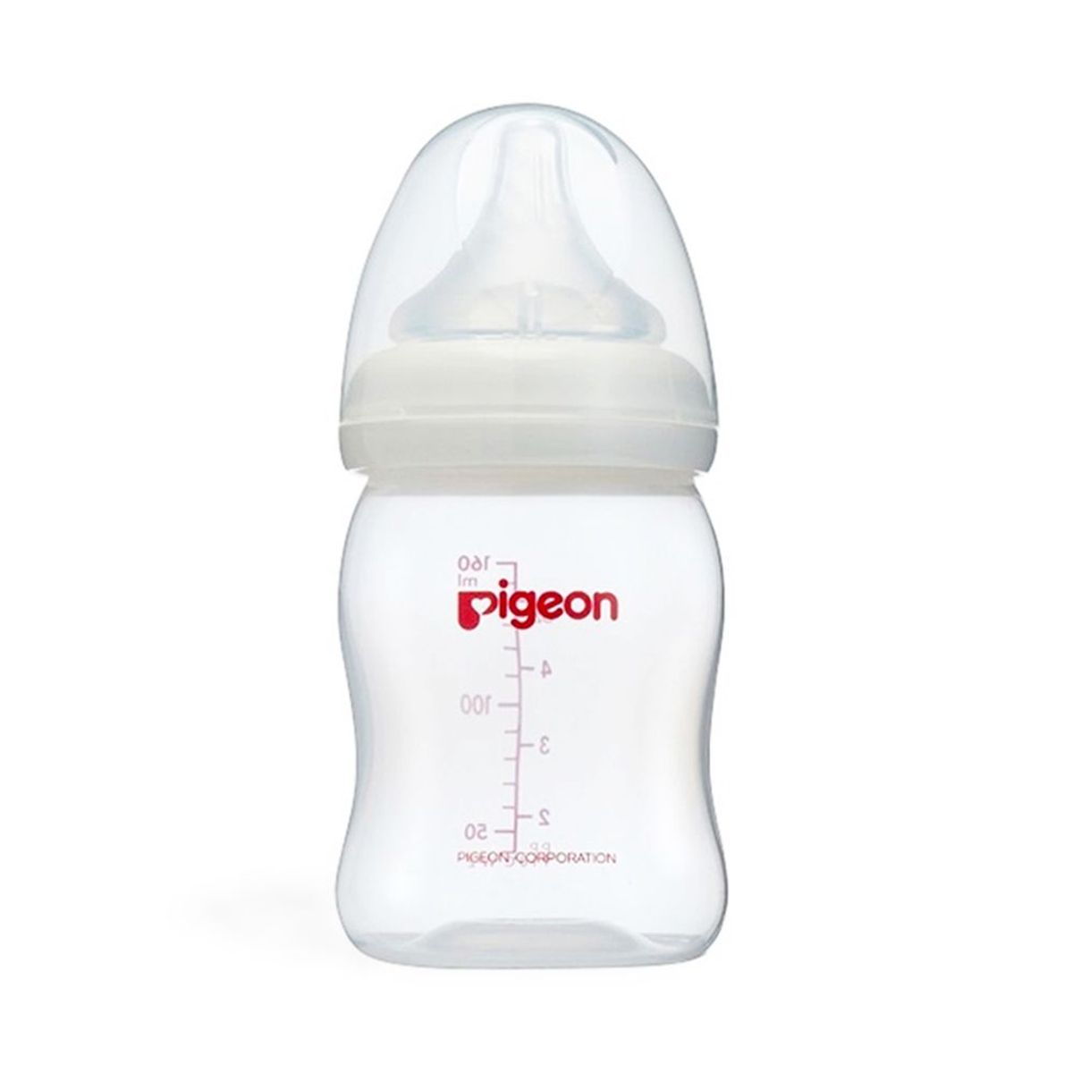 PIGEON - Biberón Softouch Vidrio 160 ml Blanco + 1mes