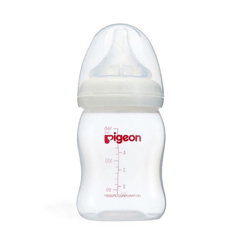 PIGEON - Biberón Softouch Vidrio 160 ml Blanco + 1mes