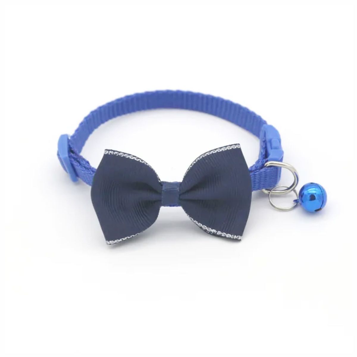 GENERICO - Collar Corbata Michi Cascabel para Gato Perro - Azul