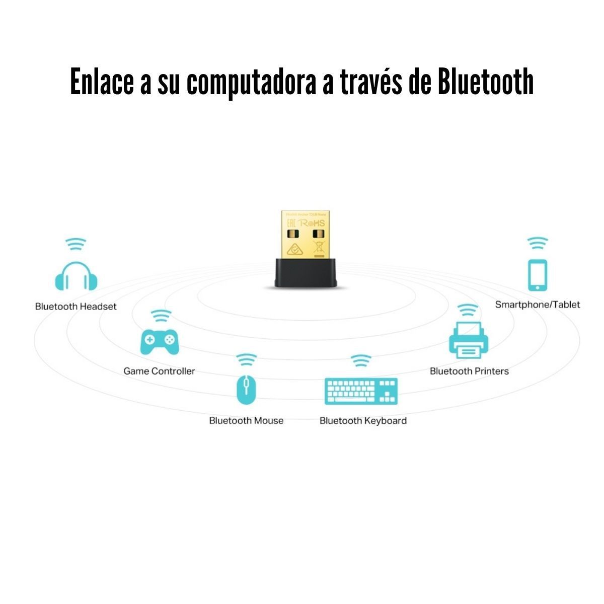 TP LINK - TP-Link - Adaptador USB Archer T2UB Nano Wi-Fi y Bluetooth AC600