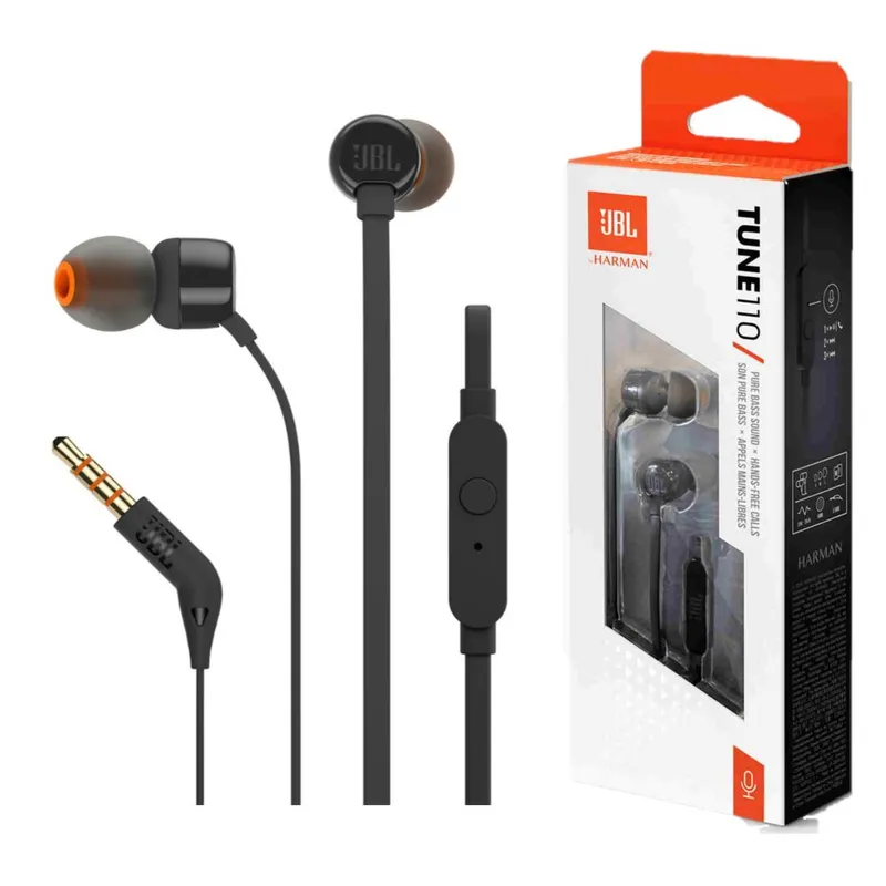 JBL - Audífonos JBL T110 Negro