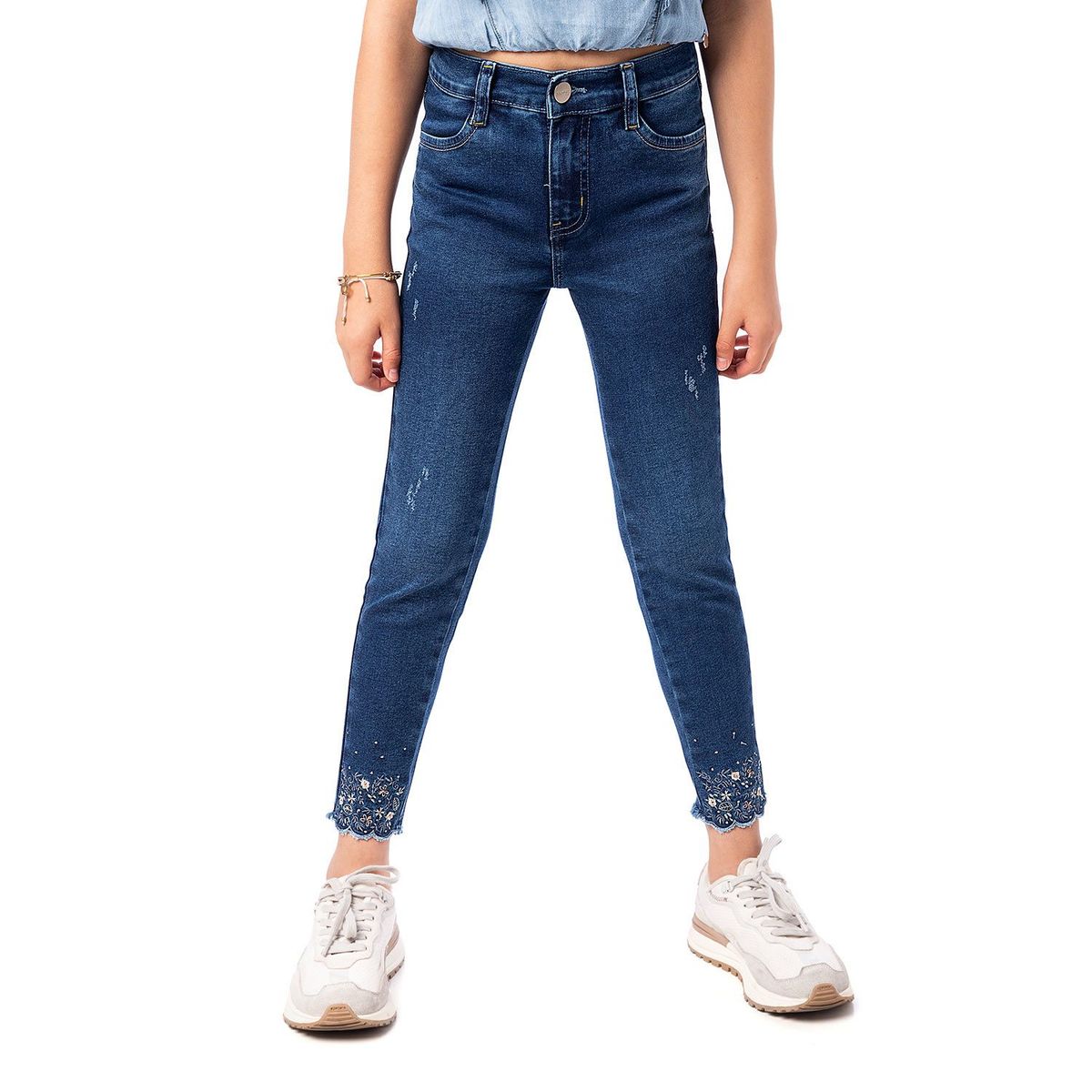 PIONIER - Pantalon Moda Denim Stretch Yulizza Niña