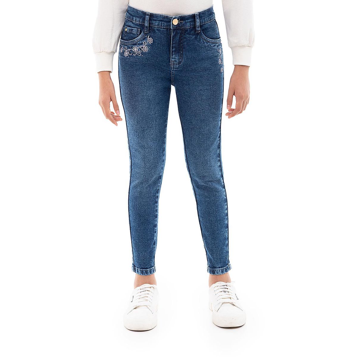 PIONIER - Pantalon Moda Denim Stretch Yumeico Niña