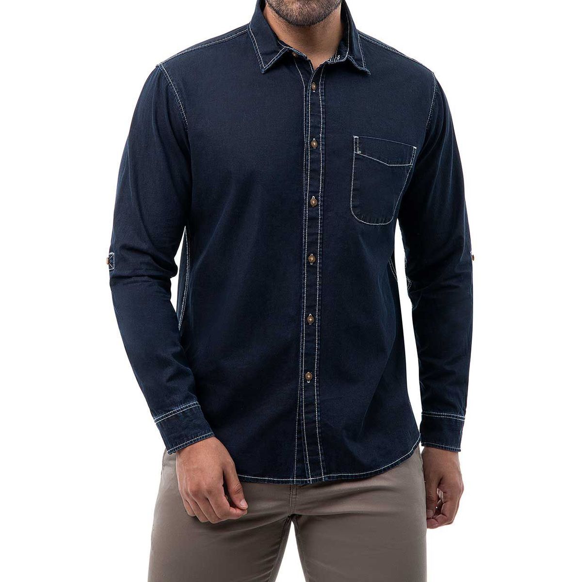 NORTON - Camisa Moda Denim Hombre Noham.