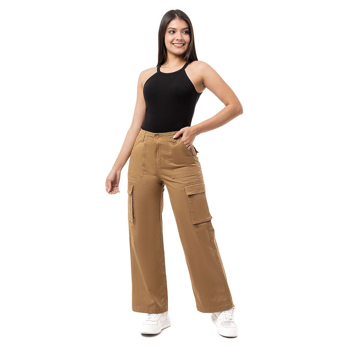 PIONIER - Pantalon Cargo Drill Stretch Mujer Gabih