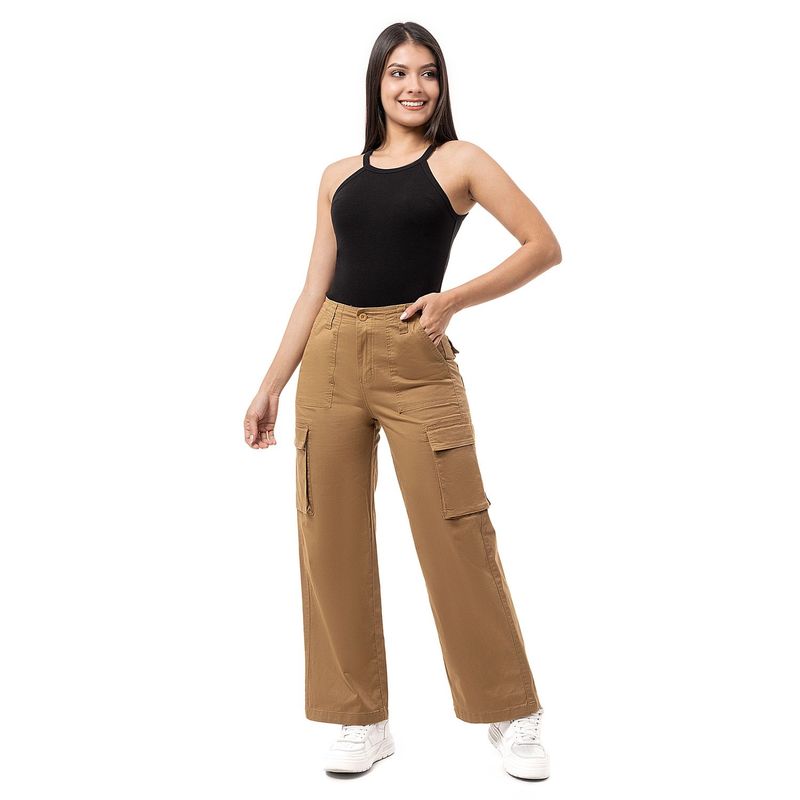 PIONIER - Pantalon Cargo Drill Stretch Mujer Gabih