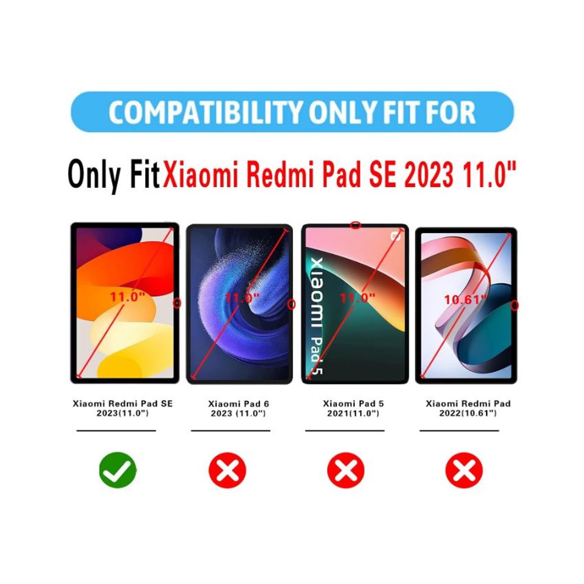 GLASS - Protector Pantalla Mica Vidrio Templado Xiaomi Redmi Pad SE